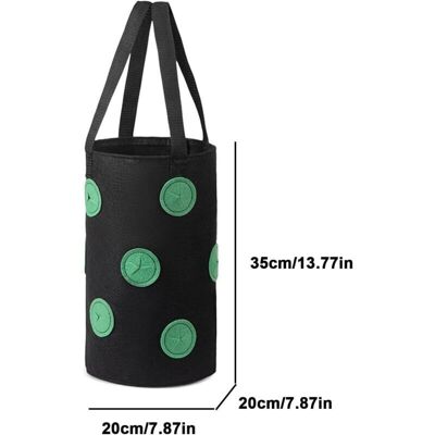 TORMATOR 12-Hole Strawberry Growing Bag, Strawberry Growing Bag, Garden Hanging Strawberry Flower Pot, Multifunctional Vegetable And Flower Strawberry Plant TORMATOR 12-Hole Strawberry Growing Bag, Strawberry Growing Bag, Garden Hanging Strawberry Flower Pot, Multifunctional Vegetable And Flower Strawberry Plant