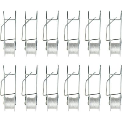 COOCHEER 12 Pack Greenhouse Tomato Trellis Spool Hooks, Plant Support Hooks with 15M Rope, Flower Vine Rope Grow Trellis Kit COOCHEER 12 Pack Greenhouse Tomato Trellis Spool Hooks, Plant Support Hooks with 15M Rope, Flower Vine Rope Grow Trellis Kit
