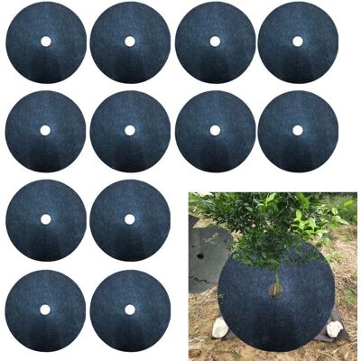 SNQ 12 Plant Mulch Discs, Fiber Mulch Mat, Weed Control Mat, Biodegradable Plant Protection Mat for Potted Plants, 15cm Outer Diameter SNQ 12 Plant Mulch Discs, Fiber Mulch Mat, Weed Control Mat, Biodegradable Plant Protection Mat for Potted Plants, 15cm Outer Diameter
