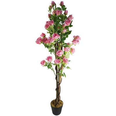 Leaf 150cm Pink Rose Tree - Artificial Plant Leaf 150cm Pink Rose Tree - Artificial Plant