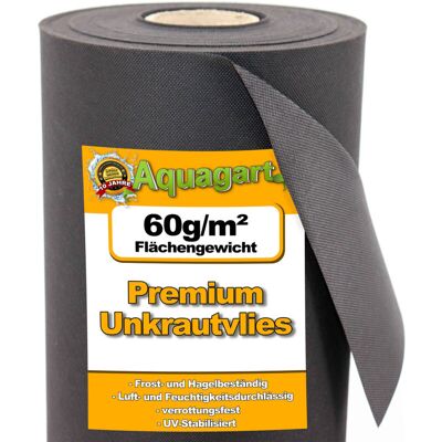 AQUAGART Garden Fabric - Weed Control - 176m², 60g/m², 1.6m Wide AQUAGART Garden Fabric - Weed Control - 176m², 60g/m², 1.6m Wide