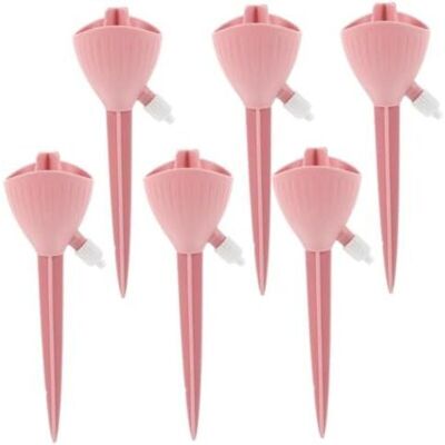 TORMATOR 17.7x5.9cm 6 Pieces Flower Watering Artifact Globe Plant Watering Spikes Watering Stakes Self-Watering Planter Insert Plant Waterer Pink TORMATOR 17.7x5.9cm 6 Pieces Flower Watering Artifact Globe Plant Watering Spikes Watering Stakes Self-Watering Planter Insert Plant Waterer Pink