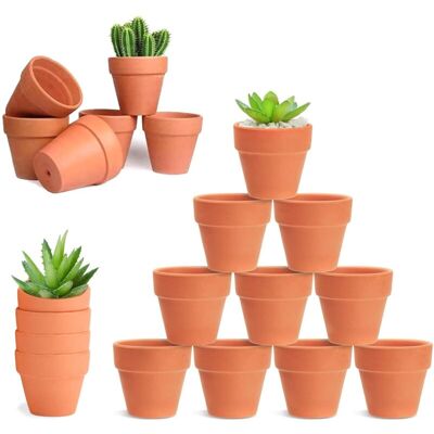 BEIJIYI 20 Pcs Terracotta Pots, Terracotta Flower Pots, Mini Ceramic Pots with Drainage Hole, Indoor Plant Pots for Cactus and Succulents Indoor and Outdoor BEIJIYI 20 Pcs Terracotta Pots, Terracotta Flower Pots, Mini Ceramic Pots with Drainage Hole, Indoor Plant Pots for Cactus and Succulents Indoor and Outdoor