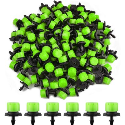Memkey - 200pcs Adjustable Irrigation Drippers, 1/4 Inch Drip Irrigation System, Micro Flow Dripper Head, Irrigation Mist Nozzles for Vegetable Memkey - 200pcs Adjustable Irrigation Drippers, 1/4 Inch Drip Irrigation System, Micro Flow Dripper Head, Irrigation Mist Nozzles for Vegetable