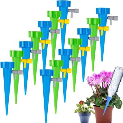 Csparkv - 24PCS Drip Irrigation Kit (13.5x3.5cm), Automatic Plant Waterer, Drip Irrigation, with Control Valves, for Garden Home Indoor Outdoor Csparkv - 24PCS Drip Irrigation Kit (13.5x3.5cm), Automatic Plant Waterer, Drip Irrigation, with Control Valves, for Garden Home Indoor Outdoor