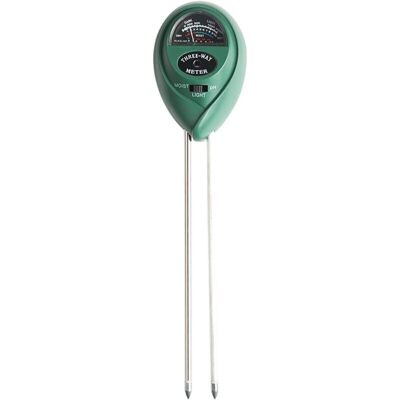 TORMATOR (26×3×3cm) 1 Soil pH Tester, Soil Moisture/pH/Light Tester 3 in 1, Gardening Tool Kit for Lawn, Garden Pots, Battery-Free, Green TORMATOR (26×3×3cm) 1 Soil pH Tester, Soil Moisture/pH/Light Tester 3 in 1, Gardening Tool Kit for Lawn, Garden Pots, Battery-Free, Green
