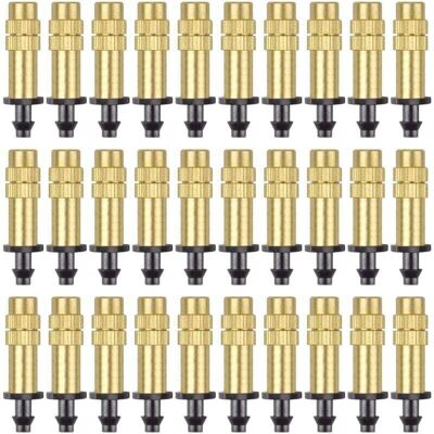 Ymyny - 30pcs) Adjustable Copper Atomizing Nozzle 4/7mm Drip Irrigation Sprayer Micro Atomization mumu Ymyny - 30pcs) Adjustable Copper Atomizing Nozzle 4/7mm Drip Irrigation Sprayer Micro Atomization mumu