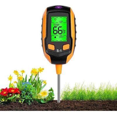 4-in-1 Soil Moisture Meter - Digital lcd Display - Plant Temperature/Soil Moisture/pH/Sunlight Intensity Tester. Ymyny 4-in-1 Soil Moisture Meter - Digital lcd Display - Plant Temperature/Soil Moisture/pH/Sunlight Intensity Tester. Ymyny