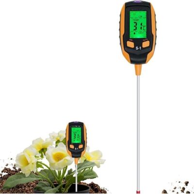TORMATOR 4-in-1 Soil Tester with pH/Temperature/Humidity/Light for Gardening, Lawns, Agriculture and Outdoor Plants TORMATOR 4-in-1 Soil Tester with pH/Temperature/Humidity/Light for Gardening, Lawns, Agriculture and Outdoor Plants