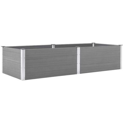 Garden Raised Bed 250x100x54 cm wpc Grey Vidaxl Garden Raised Bed 250x100x54 cm wpc Grey Vidaxl