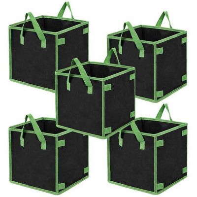 MINICLOSS 10 Gallon Grow Bags 5 Pack – Fabric Plant Pots with Handles, Vegetable Planter Bags MINICLOSS 10 Gallon Grow Bags 5 Pack – Fabric Plant Pots with Handles, Vegetable Planter Bags