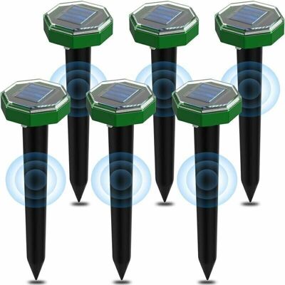 Ymyny - 6-Pack Solar Ultrasonic Mouse Repeller, IP65 Waterproof Solar Ultrasonic Pest Repeller for Garden Lawn to Repel Moles and Ground Squirrels Ymyny - 6-Pack Solar Ultrasonic Mouse Repeller, IP65 Waterproof Solar Ultrasonic Pest Repeller for Garden Lawn to Repel Moles and Ground Squirrels