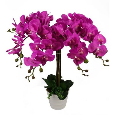 Leaf 85cm Artificial Deluxe Bush Orchid - Dark Pink - Artificial Plant Leaf 85cm Artificial Deluxe Bush Orchid - Dark Pink - Artificial Plant