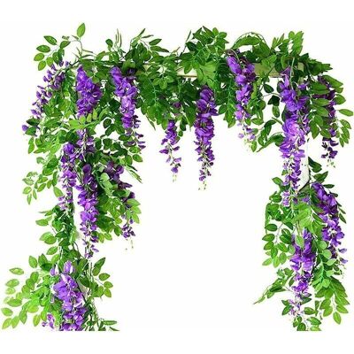SNQ Artificial wisteria vines, 2 pieces. Silk flowers from Ireland. Artificial vines for gardens, exterior walls, landscaping, jungle look, parties, SNQ Artificial wisteria vines, 2 pieces. Silk flowers from Ireland. Artificial vines for gardens, exterior walls, landscaping, jungle look, parties,