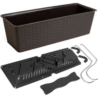 Prosperplast Markenartikel - deuba® Self Watering Balcony Railing Flower Box 6L/12L Hanging Ratolla Planter 39cm - Umbra (de) Prosperplast Markenartikel - deuba® Self Watering Balcony Railing Flower Box 6L/12L Hanging Ratolla Planter 39cm - Umbra (de)