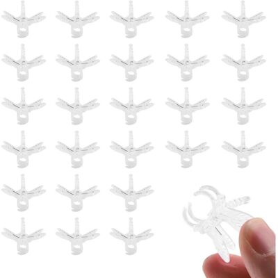 CCYKXA 100 Pieces Dragonfly Orchid Clips, Plant Clips, Orchid Support Clips for Garden Flower Clips for Vines and Plants CCYKXA 100 Pieces Dragonfly Orchid Clips, Plant Clips, Orchid Support Clips for Garden Flower Clips for Vines and Plants