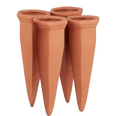 WOIYIC Clay Watering Cone, Set of 4 Watering Accessory, 1L Plastic or Wine Bottles, Terracotta WOIYIC Clay Watering Cone, Set of 4 Watering Accessory, 1L Plastic or Wine Bottles, Terracotta