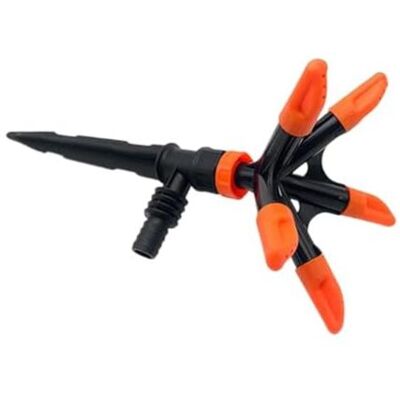Csparkv - 14x26.5cm Efficient 5-Arm Garden Lawn Sprinkler Farm Watering Plastic Irrigation Nozzle Flower Watering Tool for Gardeners Csparkv - 14x26.5cm Efficient 5-Arm Garden Lawn Sprinkler Farm Watering Plastic Irrigation Nozzle Flower Watering Tool for Gardeners