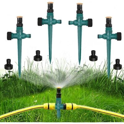 Odipie - Garden Sprinkler, 4 Pack 360° Rotatable Automatic Sprinkler Lawn Sprinkler Adjustable Irrigation Sprayer for Garden Lawn Plants Vegetables Odipie - Garden Sprinkler, 4 Pack 360° Rotatable Automatic Sprinkler Lawn Sprinkler Adjustable Irrigation Sprayer for Garden Lawn Plants Vegetables
