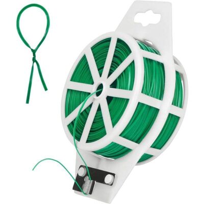 TEHTUY Garden Tie Wire, 100m, Twisted Wire for Climbing Plants, Vines, Shrubs and Flowers (Green) TEHTUY Garden Tie Wire, 100m, Twisted Wire for Climbing Plants, Vines, Shrubs and Flowers (Green)
