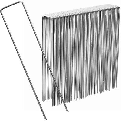 SIENTICE Ground Anchors, Camping Pegs, 30-Piece Set, Steel (150x30x2.5mm), for Gardens, Mulch, and Artificial Turf (100 Pieces) SIENTICE Ground Anchors, Camping Pegs, 30-Piece Set, Steel (150x30x2.5mm), for Gardens, Mulch, and Artificial Turf (100 Pieces)