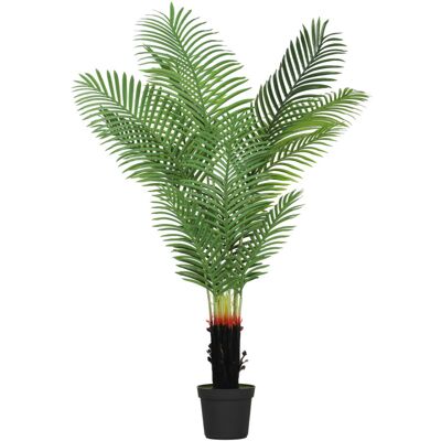 150cm Artificial Areca Palm Tree with pe Leaves and Flocked Soil - Homcom 150cm Artificial Areca Palm Tree with pe Leaves and Flocked Soil - Homcom