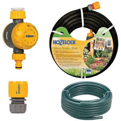 Hozelock 6764 25M Standard Soaker Porous Hose Kit - 2210 Water Timer, 15m Hose Hozelock 6764 25M Standard Soaker Porous Hose Kit - 2210 Water Timer, 15m Hose