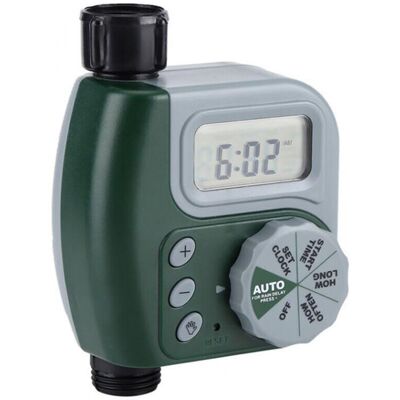 SNQ Irrigation water timer, electronic automatic watering timer for the garden. Waterproof hose tap timer with LCD display for outdoor flower beds. SNQ Irrigation water timer, electronic automatic watering timer for the garden. Waterproof hose tap timer with LCD display for outdoor flower beds.