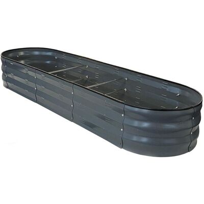 Selections - Large Metal Oval Raised Vegetable Bed in Dark Grey (170cm) Selections - Large Metal Oval Raised Vegetable Bed in Dark Grey (170cm)