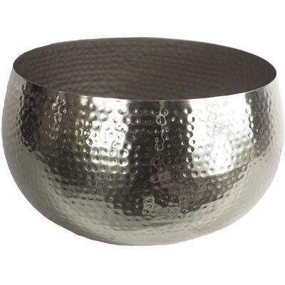 Silver Metal Planter Bowl - Large Indoor Decor Silver Metal Planter Bowl - Large Indoor Decor