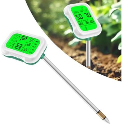 TEHTUY Lightweight digital soil tester providing accurate readings of pH and environmental factors to support plant growth TEHTUY Lightweight digital soil tester providing accurate readings of pH and environmental factors to support plant growth