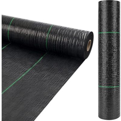 AULEDIO Mulch film 15 m × 2 m, 70 g/m² – UV-resistant, water-permeable, weed-suppressing for large areas – For landscaping, ground cover AULEDIO Mulch film 15 m × 2 m, 70 g/m² – UV-resistant, water-permeable, weed-suppressing for large areas – For landscaping, ground cover
