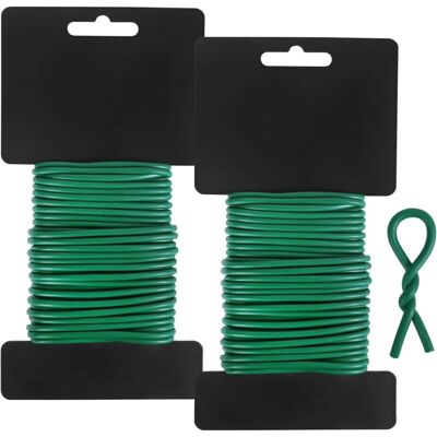 SJQKA Pack 3.5mm Stranded Garden Wire 10m for Tomatoes, Climbing Plants, Vines, Shrubs and Flowers (Green) SJQKA Pack 3.5mm Stranded Garden Wire 10m for Tomatoes, Climbing Plants, Vines, Shrubs and Flowers (Green)