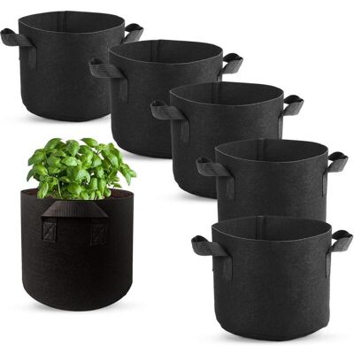 ODIPIE Pack of 6 planting bags, nonwoven pots with handles for planting potatoes, tomatoes, strawberries, vegetables, flowers and other plants (2 gallons) ODIPIE Pack of 6 planting bags, nonwoven pots with handles for planting potatoes, tomatoes, strawberries, vegetables, flowers and other plants (2 gallons)