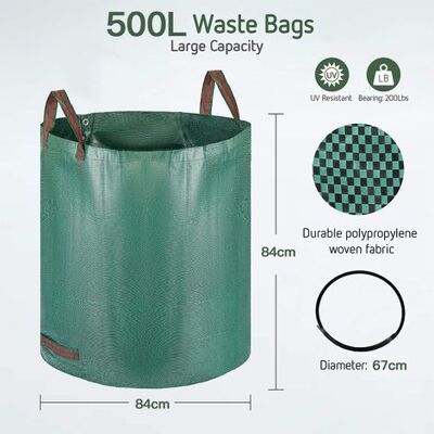 OEM Sifree® Garden Bag, Plant Waste Bag, Reinforced Fabric, Foldable, Water-repellent Bag, 500l OEM Sifree® Garden Bag, Plant Waste Bag, Reinforced Fabric, Foldable, Water-repellent Bag, 500l