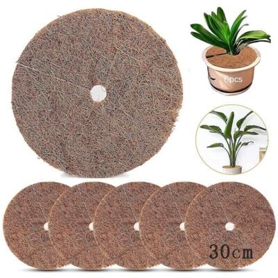 OUTHWAITE 6 Coco Fiber Plant Mats, Mulch Discs, Winter Protection For Plants In Coconut Discs OUTHWAITE 6 Coco Fiber Plant Mats, Mulch Discs, Winter Protection For Plants In Coconut Discs