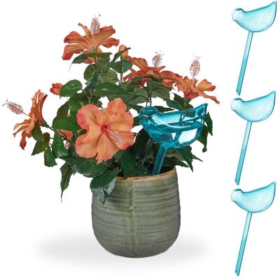 Relaxdays Set of 4 Bird-Shaped Drip Irrigation Globes - Automatic Watering - 200ml Relaxdays Set of 4 Bird-Shaped Drip Irrigation Globes - Automatic Watering - 200ml