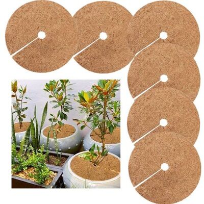 OEM 6-piece Mulch Discs, Winter Protection For Potted Plants, Plant Protection Mats, Biodegradable Coconut Mats For Gardening, 20cm OEM 6-piece Mulch Discs, Winter Protection For Potted Plants, Plant Protection Mats, Biodegradable Coconut Mats For Gardening, 20cm