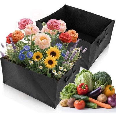 ENLENK Reinforced Fabric Garden Bags – 2-pack Planting Sacks, Non-woven Plant Containers With Handles For Growing Vegetables, Herbs, Flowers, And Peppers Outdoors ENLENK Reinforced Fabric Garden Bags – 2-pack Planting Sacks, Non-woven Plant Containers With Handles For Growing Vegetables, Herbs, Flowers, And Peppers Outdoors