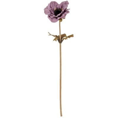 Purple Anemone Stem Artificial Flower - Plastic - L10 x W10 x H38 cm - Purple Purple Anemone Stem Artificial Flower - Plastic - L10 x W10 x H38 cm - Purple