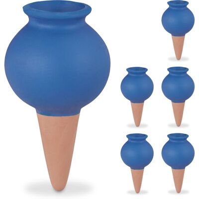 Relaxdays Plant Watering Cones Set - Indoor/Outdoor Ceramic Blue/Terracota Relaxdays Plant Watering Cones Set - Indoor/Outdoor Ceramic Blue/Terracota