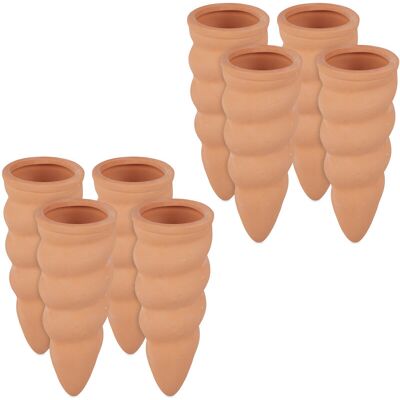 Relaxdays Clay Watering Cones, Set of 8, Plant Irrigation Kit, 1.5 L Bottles, HxD: 11.5 x 4.5 cm, Terracotta Relaxdays Clay Watering Cones, Set of 8, Plant Irrigation Kit, 1.5 L Bottles, HxD: 11.5 x 4.5 cm, Terracotta