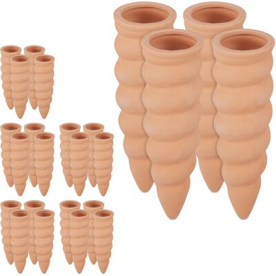 Relaxdays Clay Watering Cones, Set of 24, Plant Irrigation Kit, 1.5 L Bottles, HxD 16.5 x 5 cm, Terracotta Relaxdays Clay Watering Cones, Set of 24, Plant Irrigation Kit, 1.5 L Bottles, HxD 16.5 x 5 cm, Terracotta