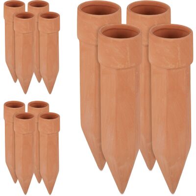 Relaxdays Clay Watering Cones, Set of 12, Plant Irrigation Kit, 1.5L Bottles, HxD 19 x 4.5 cm, Terracotta Relaxdays Clay Watering Cones, Set of 12, Plant Irrigation Kit, 1.5L Bottles, HxD 19 x 4.5 cm, Terracotta