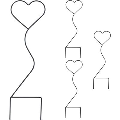 RELAXDAYS Plant Support Heart Set 4 - Garden Decor RELAXDAYS Plant Support Heart Set 4 - Garden Decor