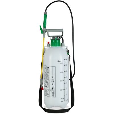 Relaxdays - Pressure Sprayer, 8 Litres, Adjustable Nozzle, for Water & Pesticides, Pump Spray Bottle with Scale, White Relaxdays - Pressure Sprayer, 8 Litres, Adjustable Nozzle, for Water & Pesticides, Pump Spray Bottle with Scale, White