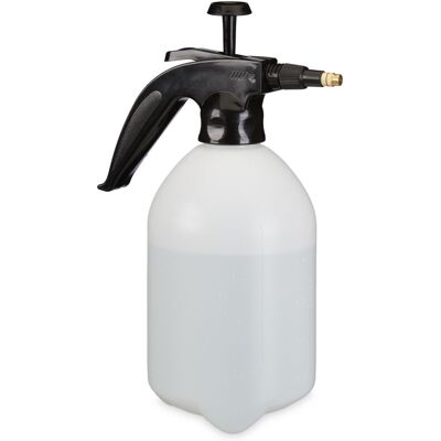 RELAXDAYS 2 x 2-litre pressure sprayers, adjustable brass nozzle, water & weed killer, garden spray bottle, white/black RELAXDAYS 2 x 2-litre pressure sprayers, adjustable brass nozzle, water & weed killer, garden spray bottle, white/black