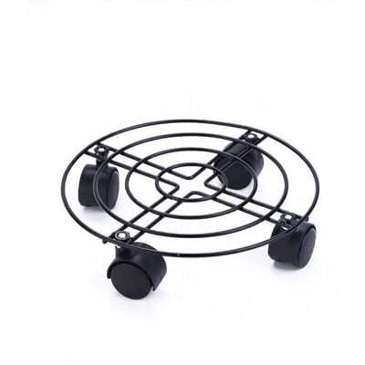 TEHTUY Rolling plant stand for flower pots, black finish, Ø 25 x 6 cm. For indoor plants. Steel stand with black coating and rim. Maximum load: 60 kg. TEHTUY Rolling plant stand for flower pots, black finish, Ø 25 x 6 cm. For indoor plants. Steel stand with black coating and rim. Maximum load: 60 kg.