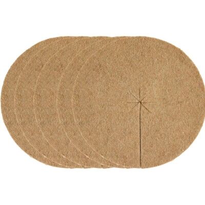 Set of 5 Mulch Discs Ø40cm Jute Felt Plant Protection, Weed Control, Frost Protection Set of 5 Mulch Discs Ø40cm Jute Felt Plant Protection, Weed Control, Frost Protection