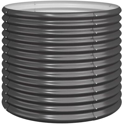 vidaXL Garden Planter Powder-coated Steel 80x80x68 cm Anthracite - Garden Planter vidaXL Garden Planter Powder-coated Steel 80x80x68 cm Anthracite - Garden Planter